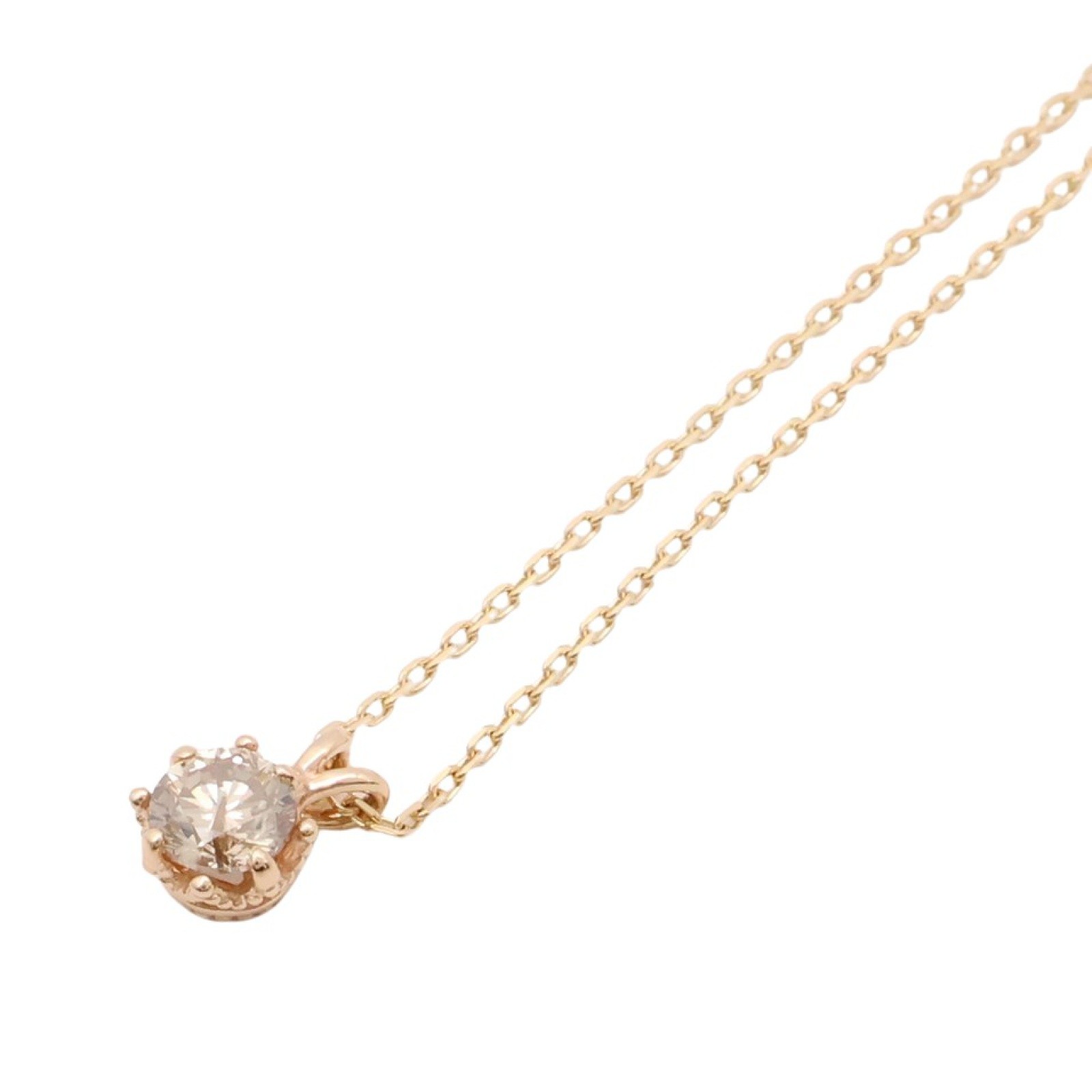 NOJESS 0.15ct Diamond Necklace K10 10K Yellow Gold