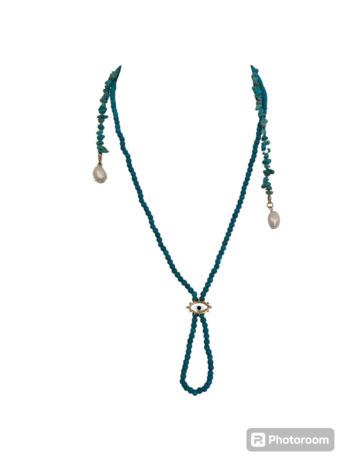 8 Other Reasons 8OR Womens Lariat Style Blue Beaded Evil Eye Necklace Fashion