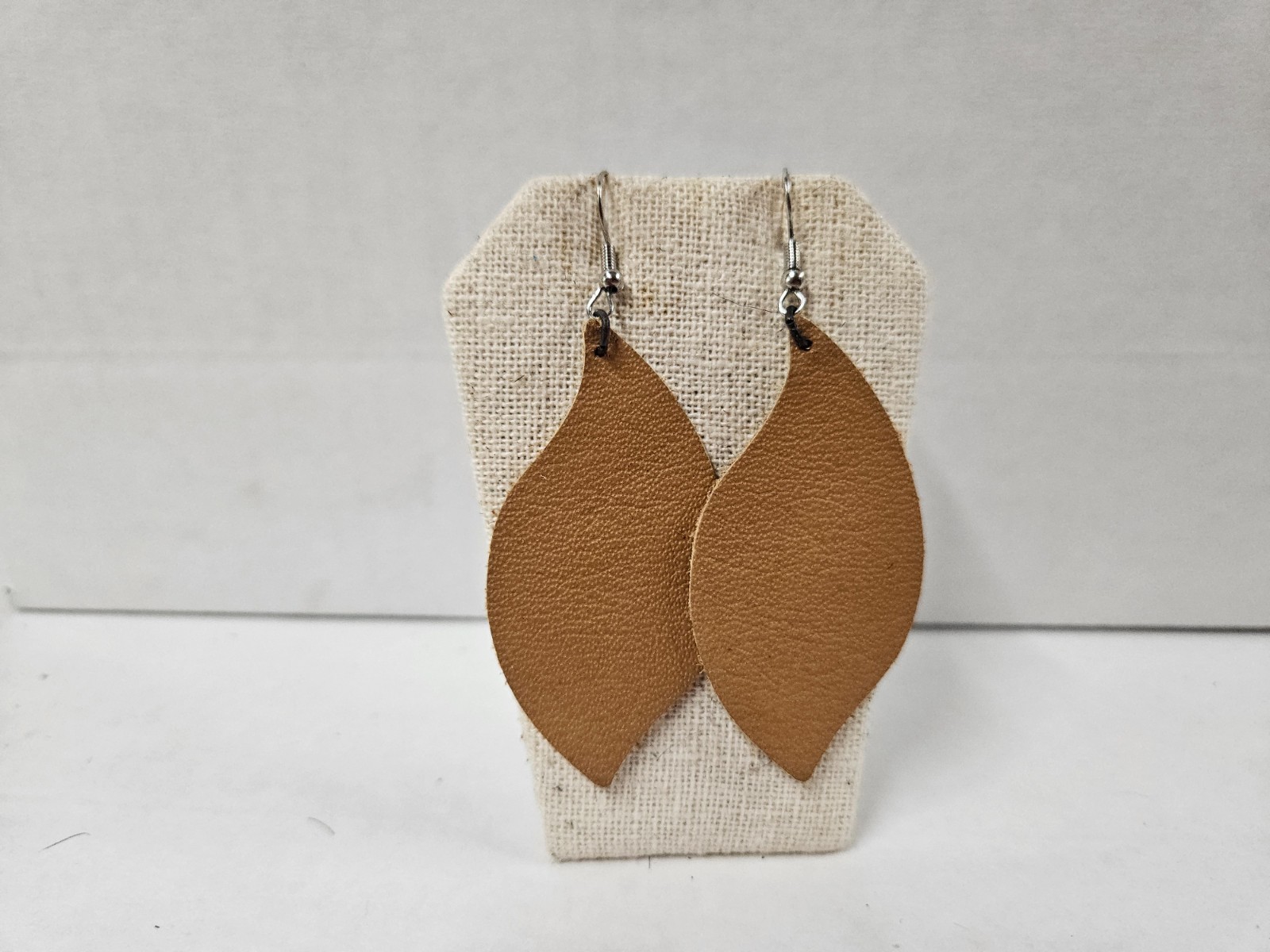 Handmade Leather Earrings Bulk Lot New 30 Pair Dangle Feather Shape
