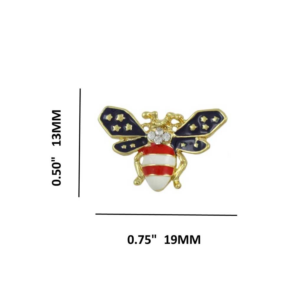 Patriotic Red White and Blue Bee Stud Pierced Earring – PRI172E