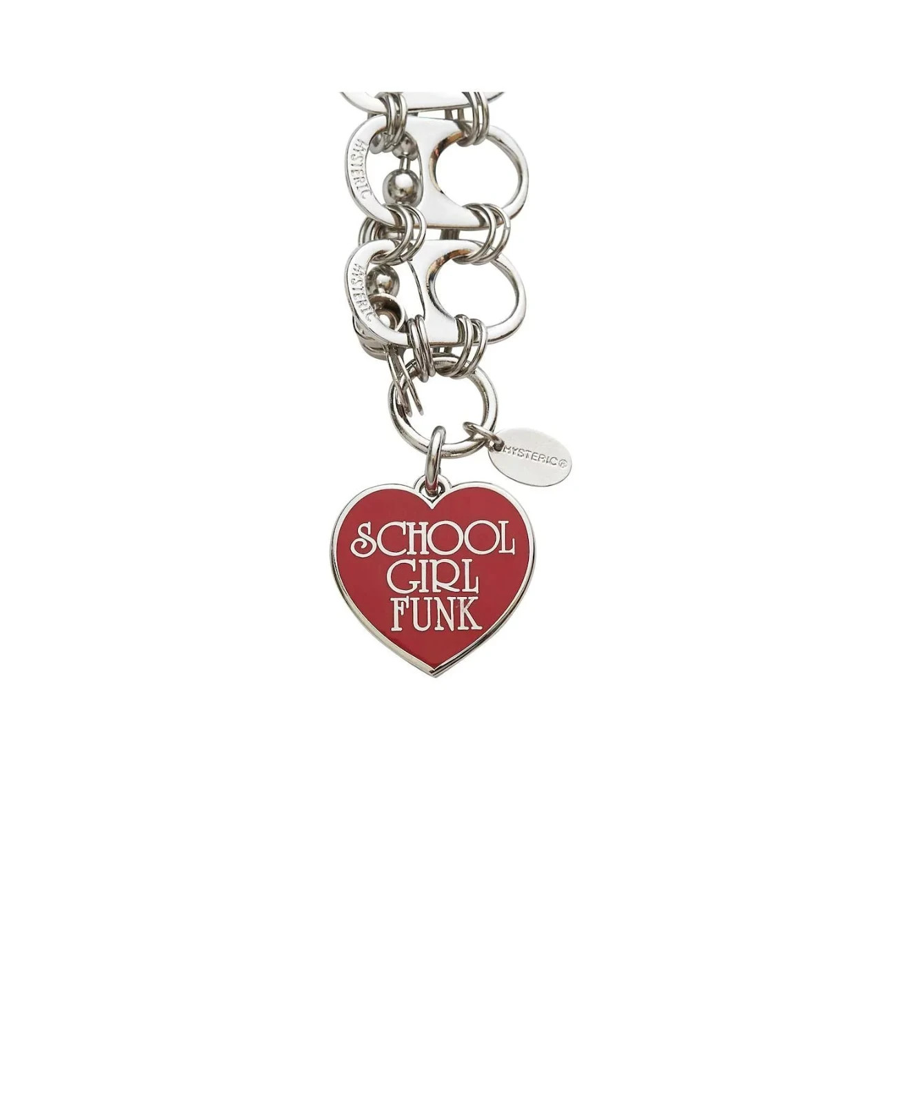 HYSTERIC GLAMOUR GIRL FUNK Chain Bracelet Red Heart Charm New 7.87 inches Japan