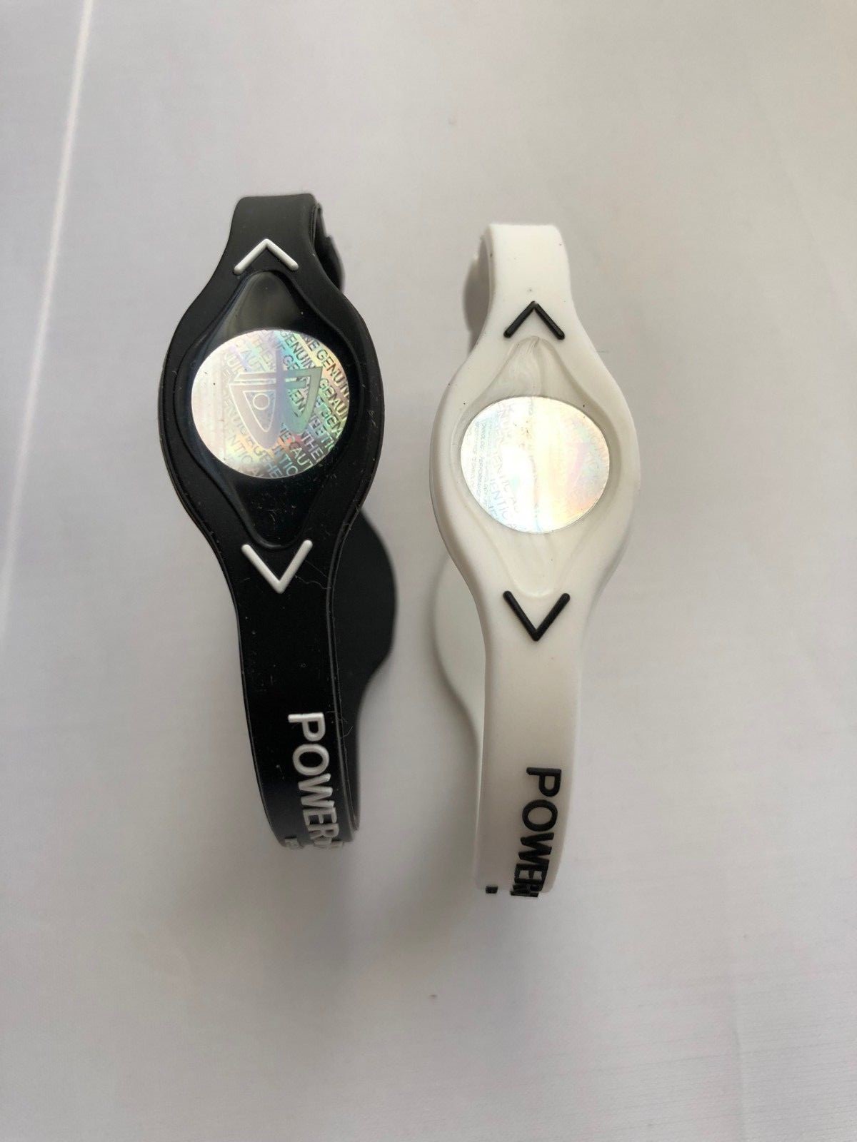 2 PCS BLACK & WHITE Power Balance Energy Health Band Bracelet XS,S,M,L,XL