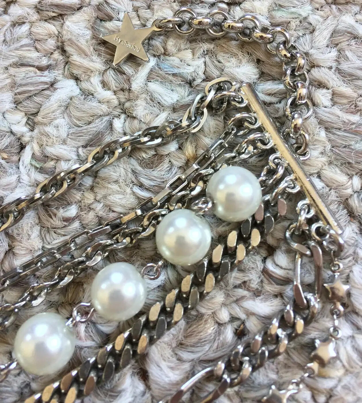 Hysteric Glamour 7 Chain Pearl Bracelet