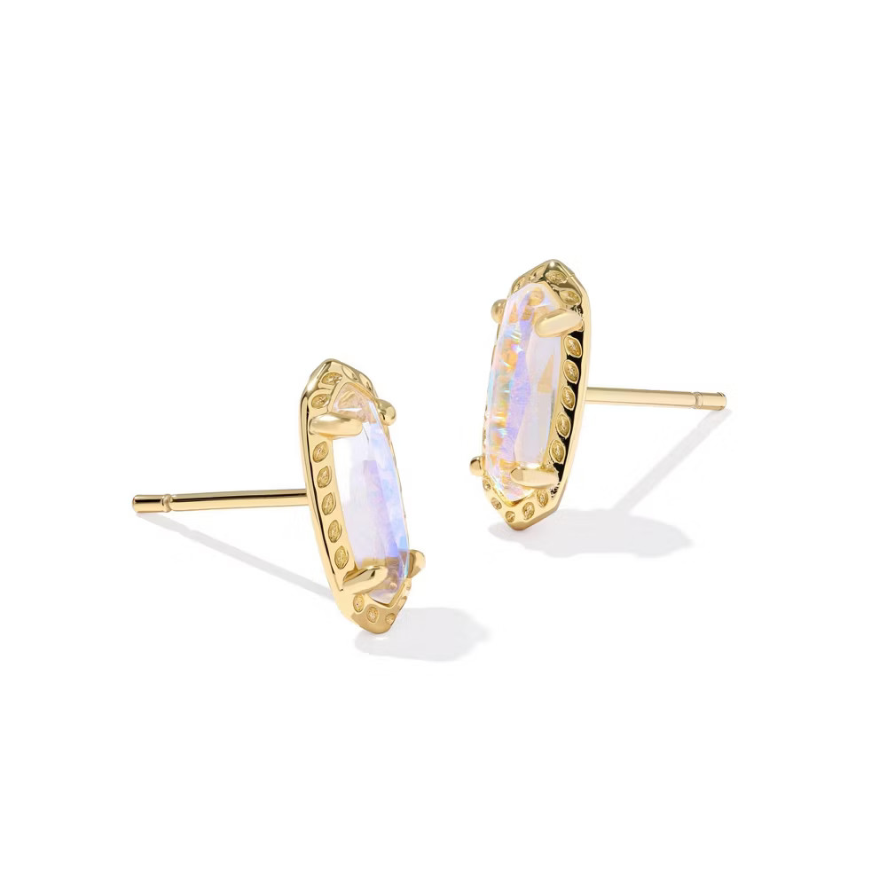 Kendra Scott Emma Stud Earrings – Gold/Dichroic Glass