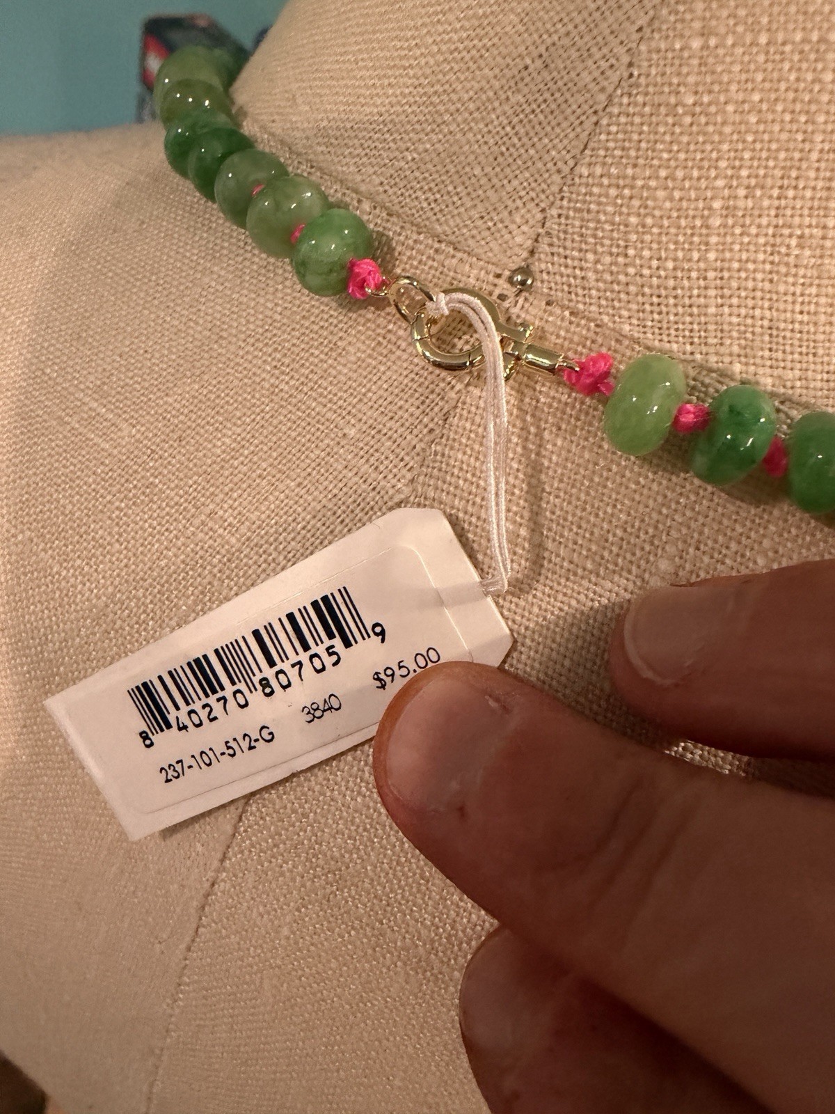 Gorjana palma necklace green