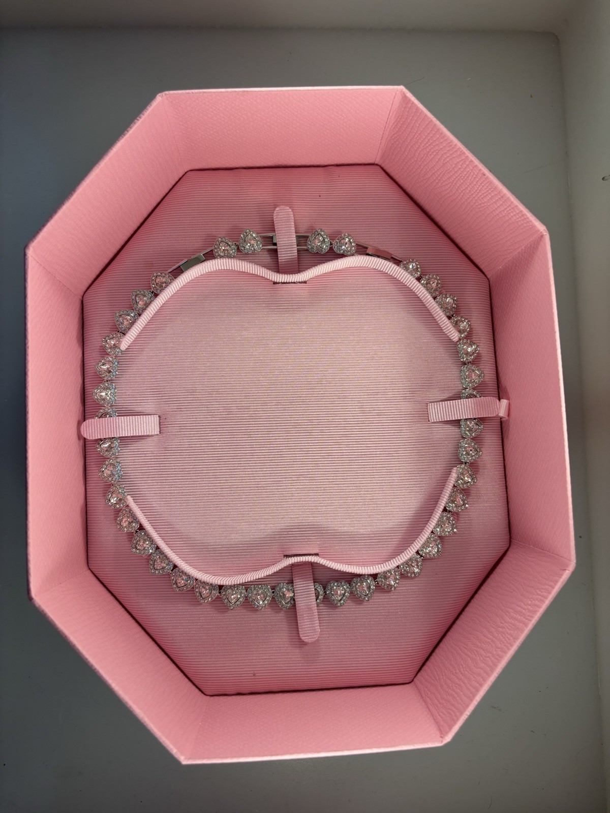 Swarovski Ariana Grande x Swarovski Tennis Necklace, Mixed Cuts, Heart