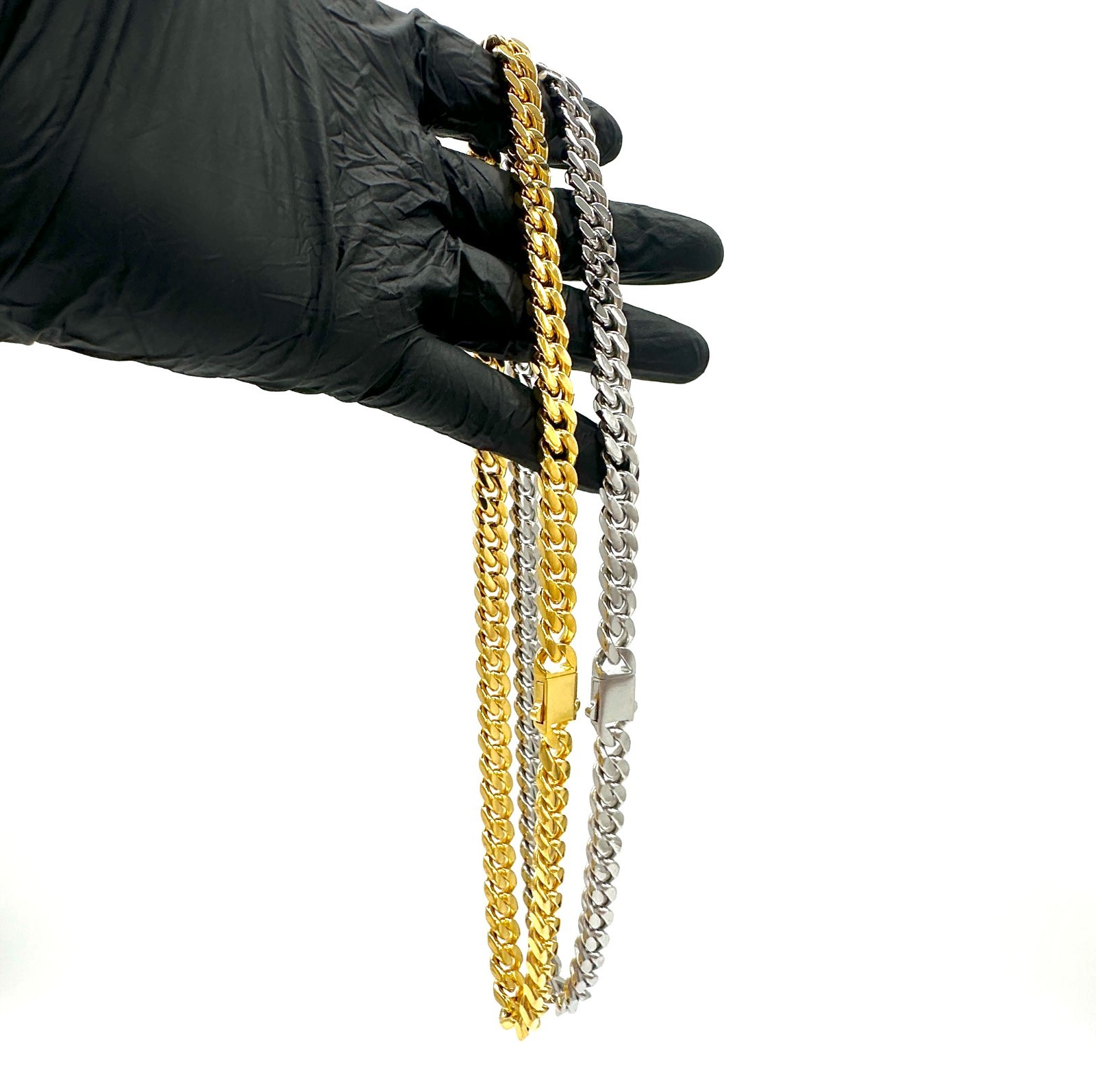 18K Gold/White Gold 10mm-12mm Miami Cuban Link Non-Tarnishing Quality Chain