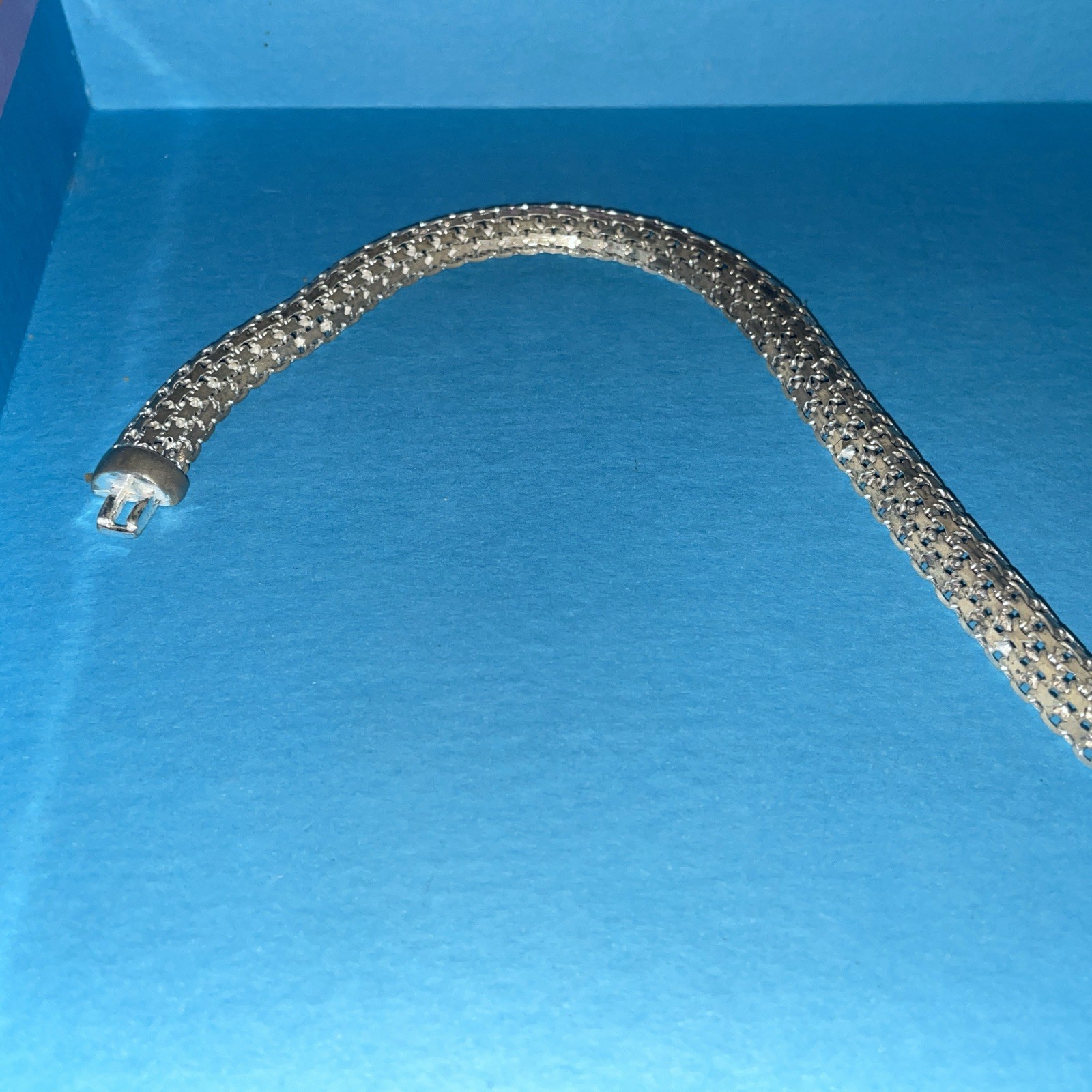 Italy 925 Silver 17 Mesh Chain Necklace Antique Jewelry 377 grams G2U