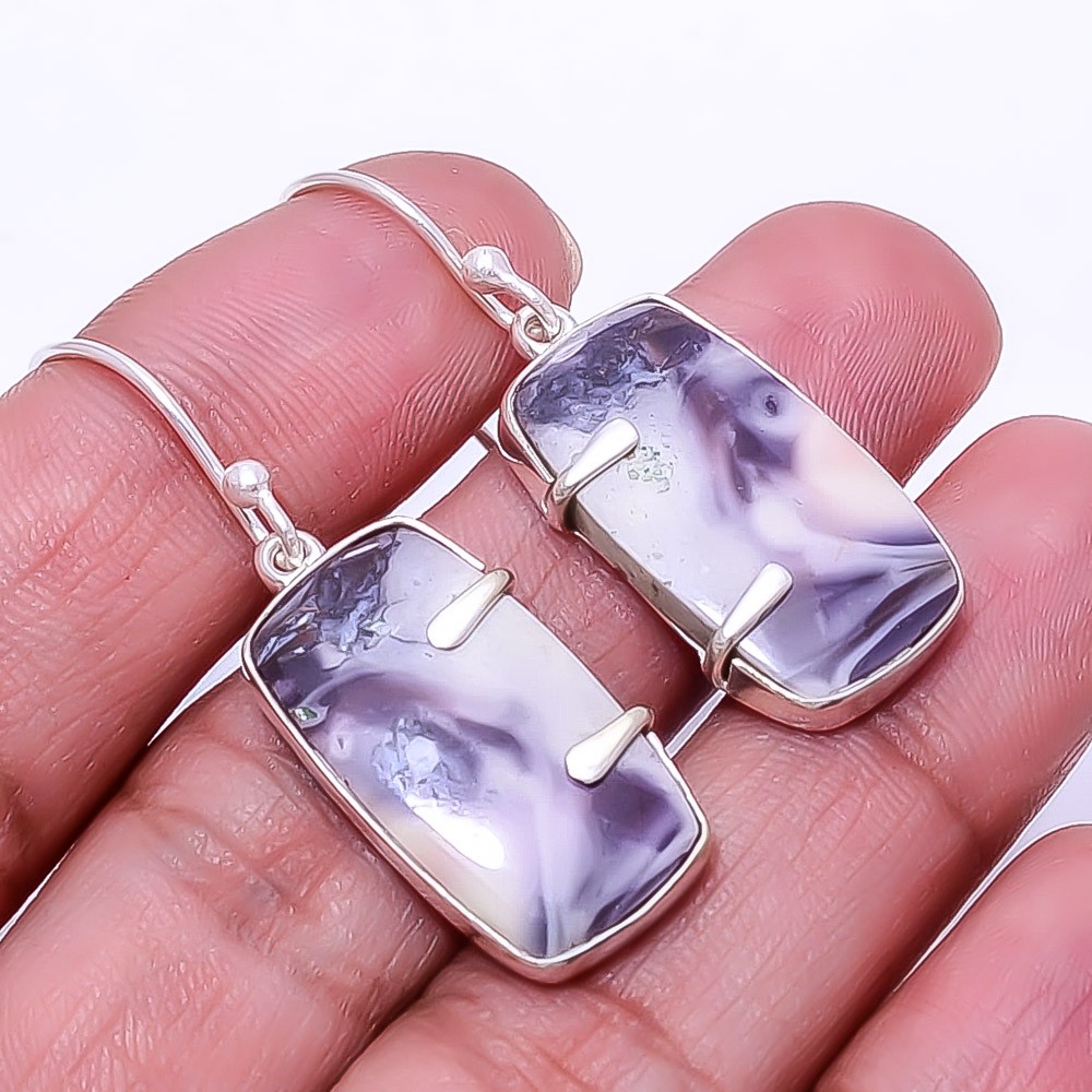 Mayan Porcelian Jasper 925 Sterling Silver Earring 1.56″ E26, Christmas Gift
