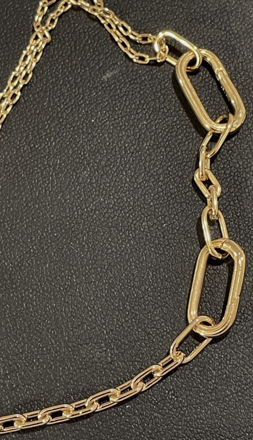 AUTHENTIC PANDORA ME Gold Plated Double Link Chain Necklace 17.7in MET ALE