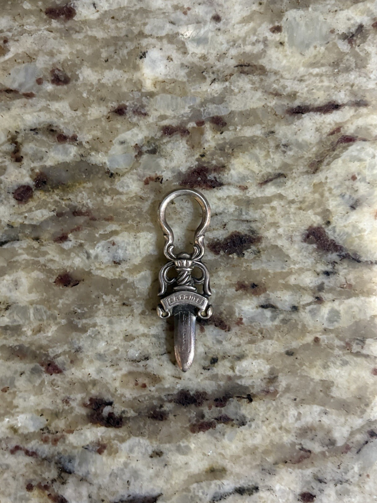 Authentic Chrome Hearts Dagger Pendant, .925 Silver, ~2 In