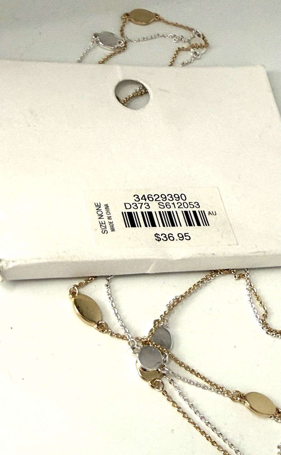 NWT Ann Taylor LOFT Delicate 28″ Double Strand Two-Tone Station Necklace