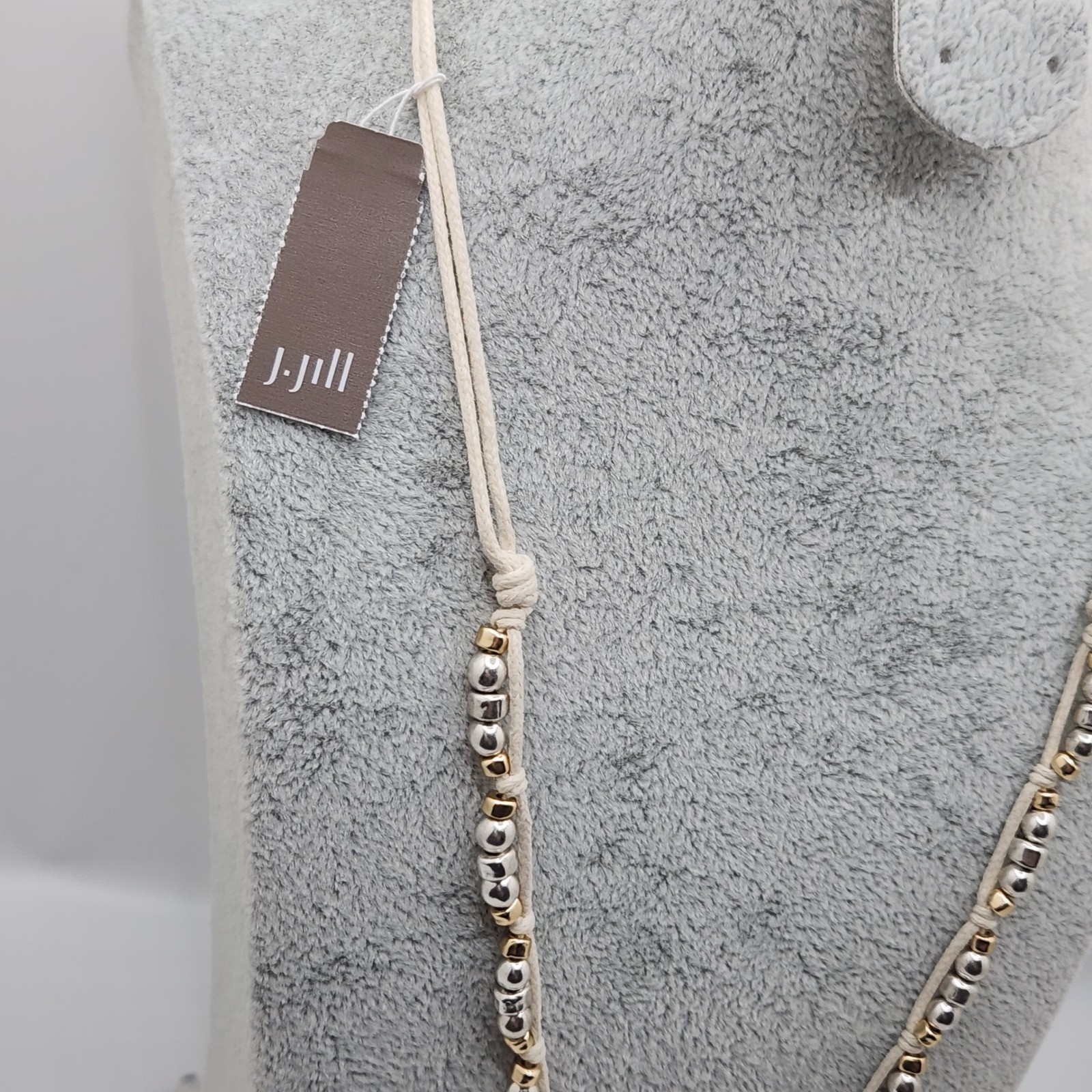 Boho Sand Dollar Pendant Necklace Mixed Metal Beads by J. Jill Beachy Everyday