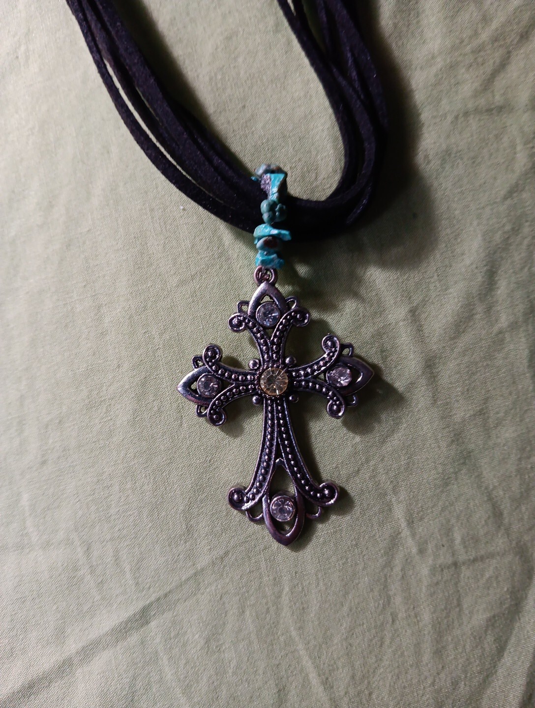 Gothic Crucifix Cross Pendant Necklace -Religious Jewelry