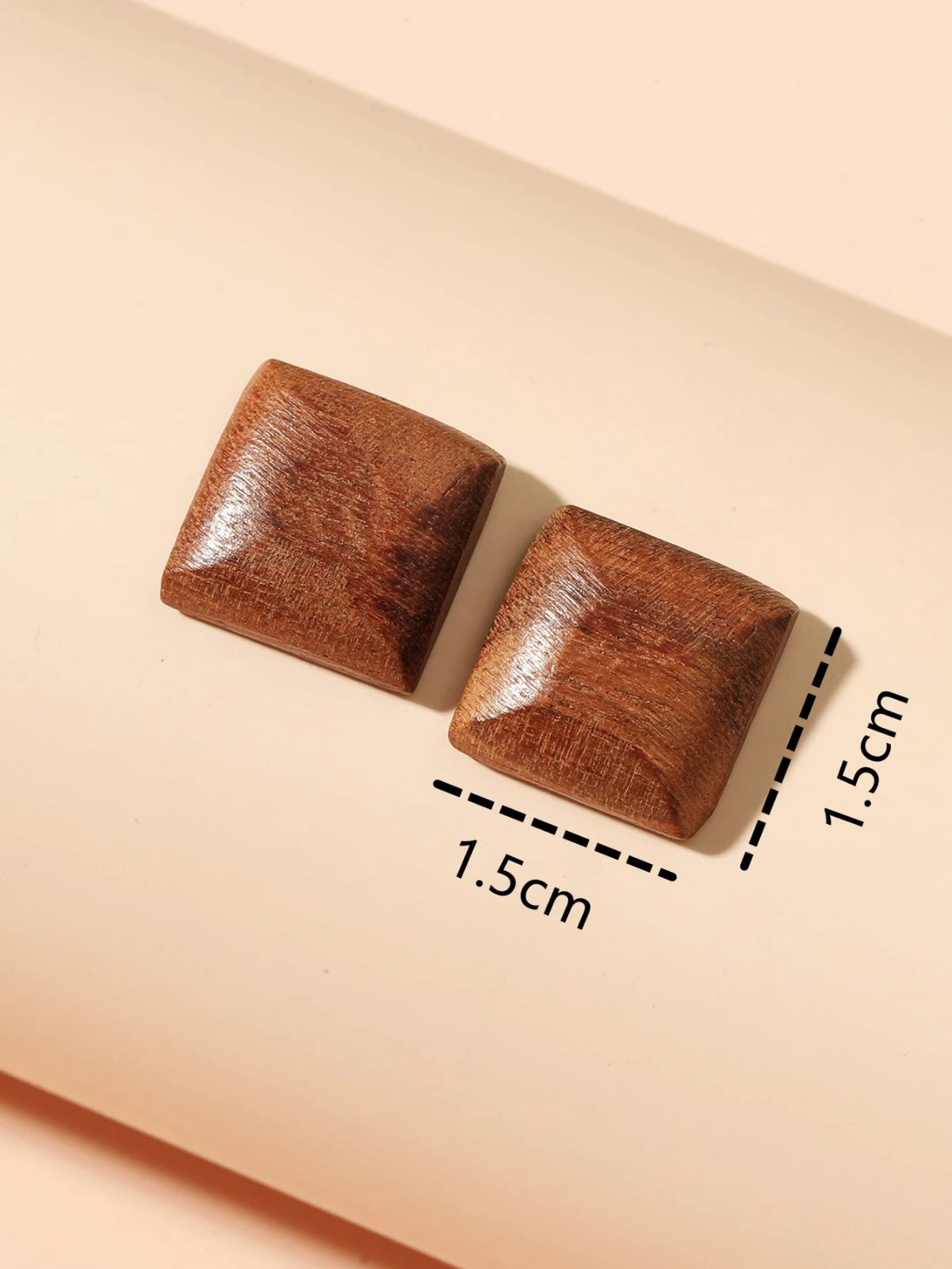 New Wooden Geometric Stud Earrings for Women Boho Lightweight Fashion Jewelry