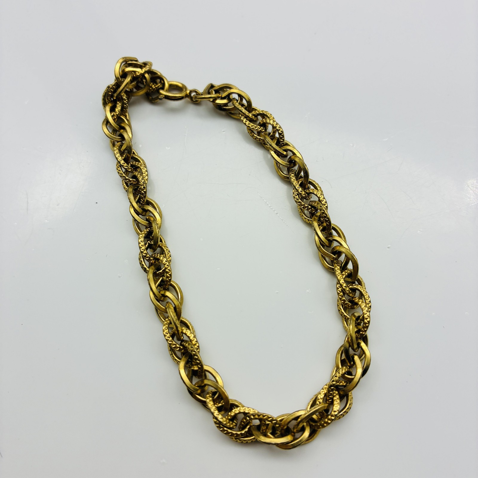 Heart Link and Chain Bracelets Lot of 2 Silver and Gold Tone Valentine