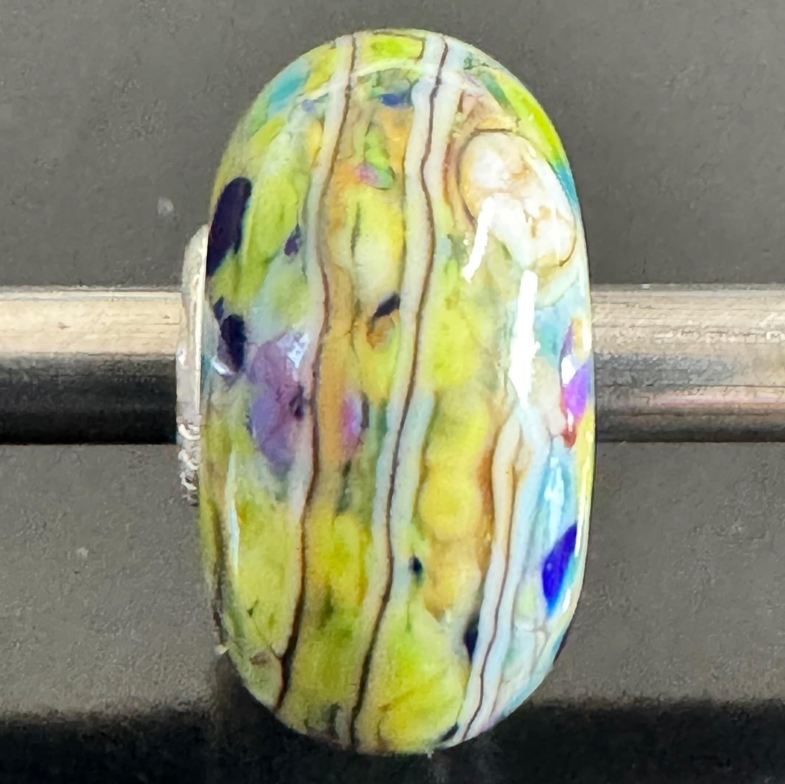 Trollbeads Sterling Silver Glass EVENT ONLY TROLLSTONE Bead No. 8