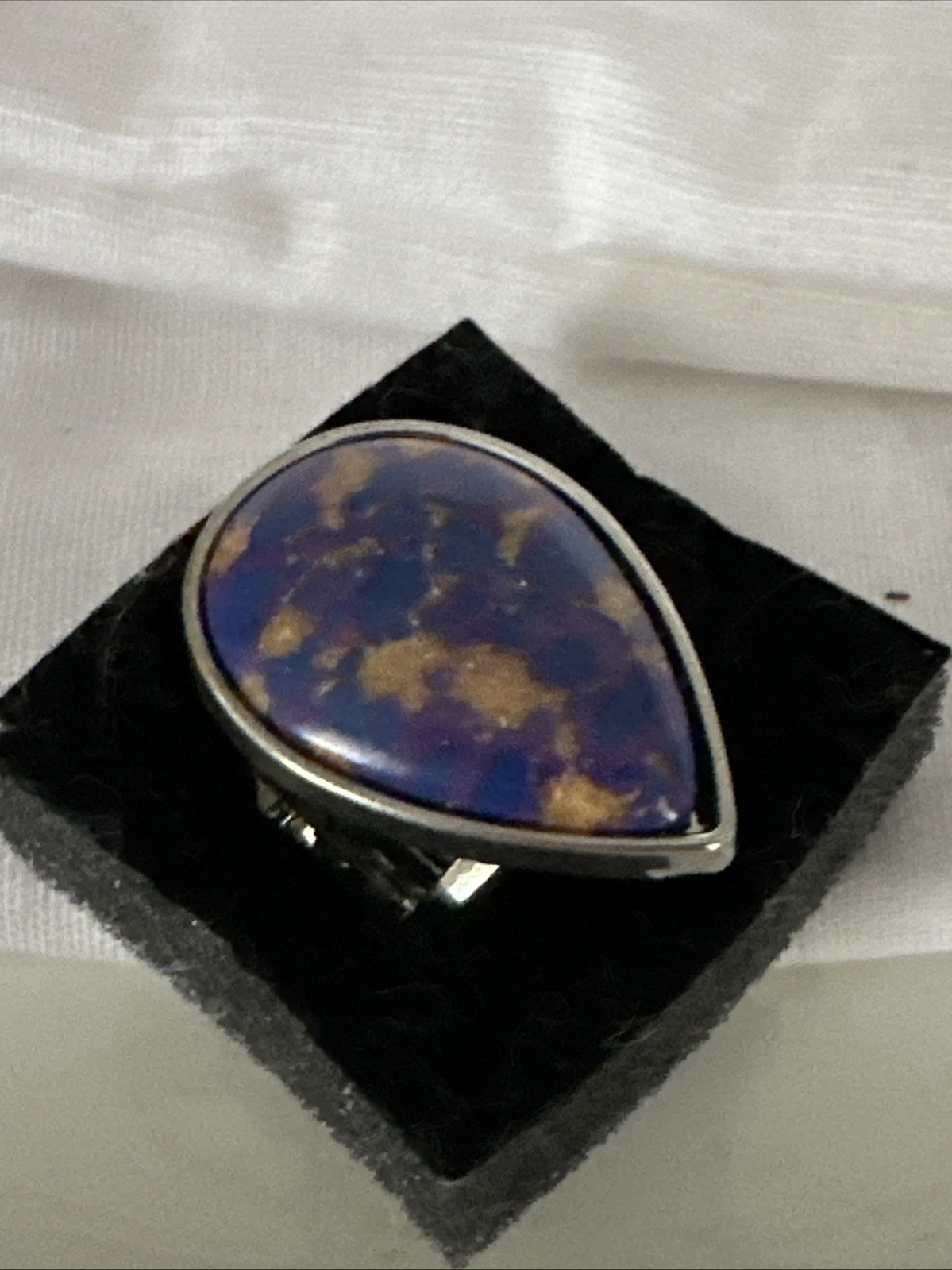 J CREW Purple Violet Marble Topaz Tie Dye Moonglow Ring NEW BID 4 CHARITY❤️332