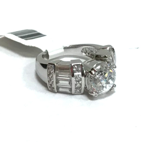 (MA3) 925 Sterling Silver 7.3 Grams Cubic Zirconia Fashion Ring – Size 5.75