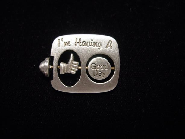 “JJ” Jonette Jewelry Silver Pewter ‘I’m Having a Good or Bad Day’ Tack Pin