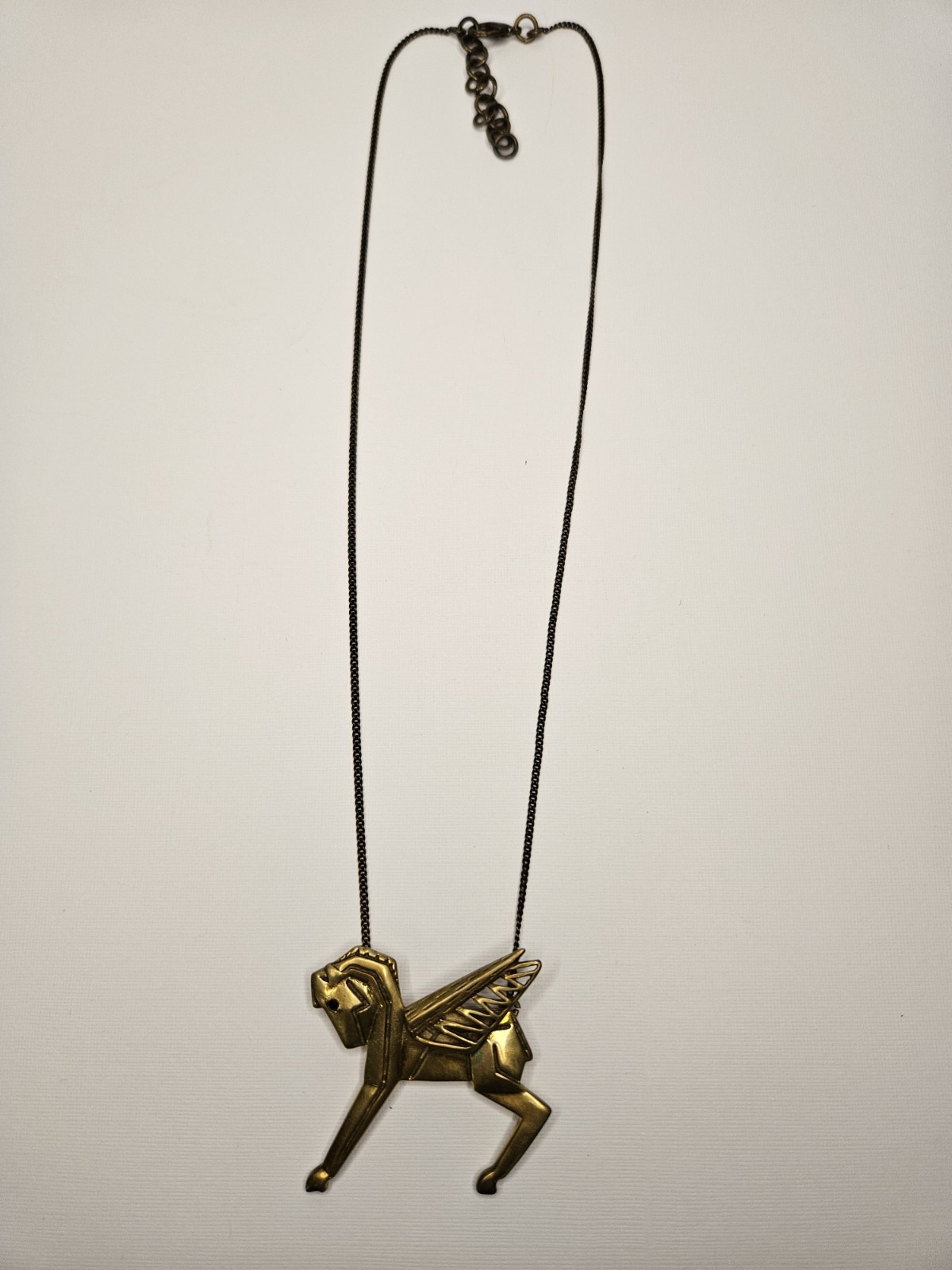 Bisjoux Gold Tone Unicornl Charm Pendant Necklace