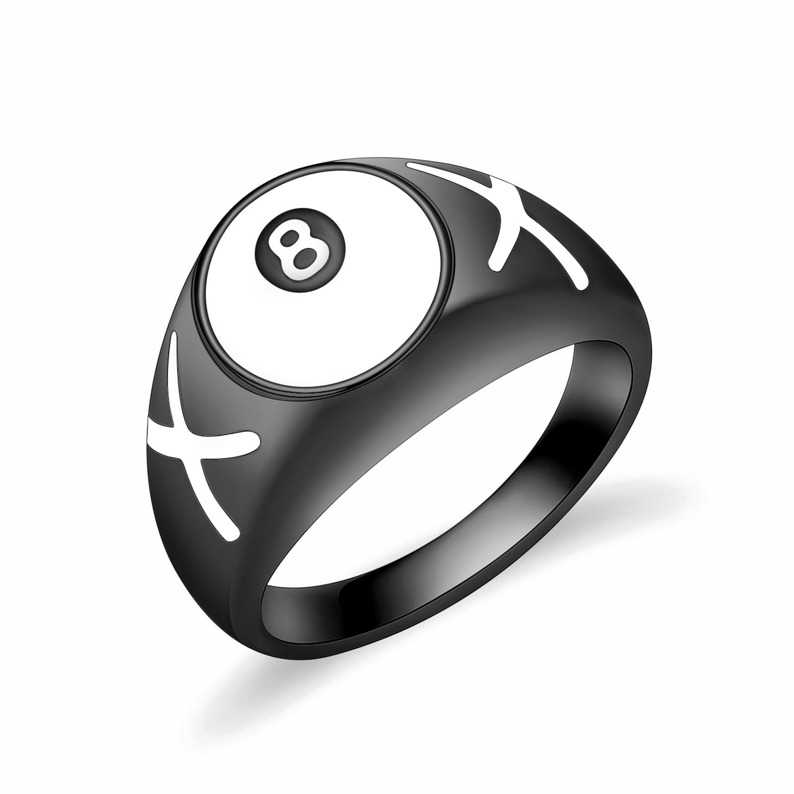 No. 8 Billiard Cremation Rings for Ashes Cremation Jewelry Stainless Steel Me…