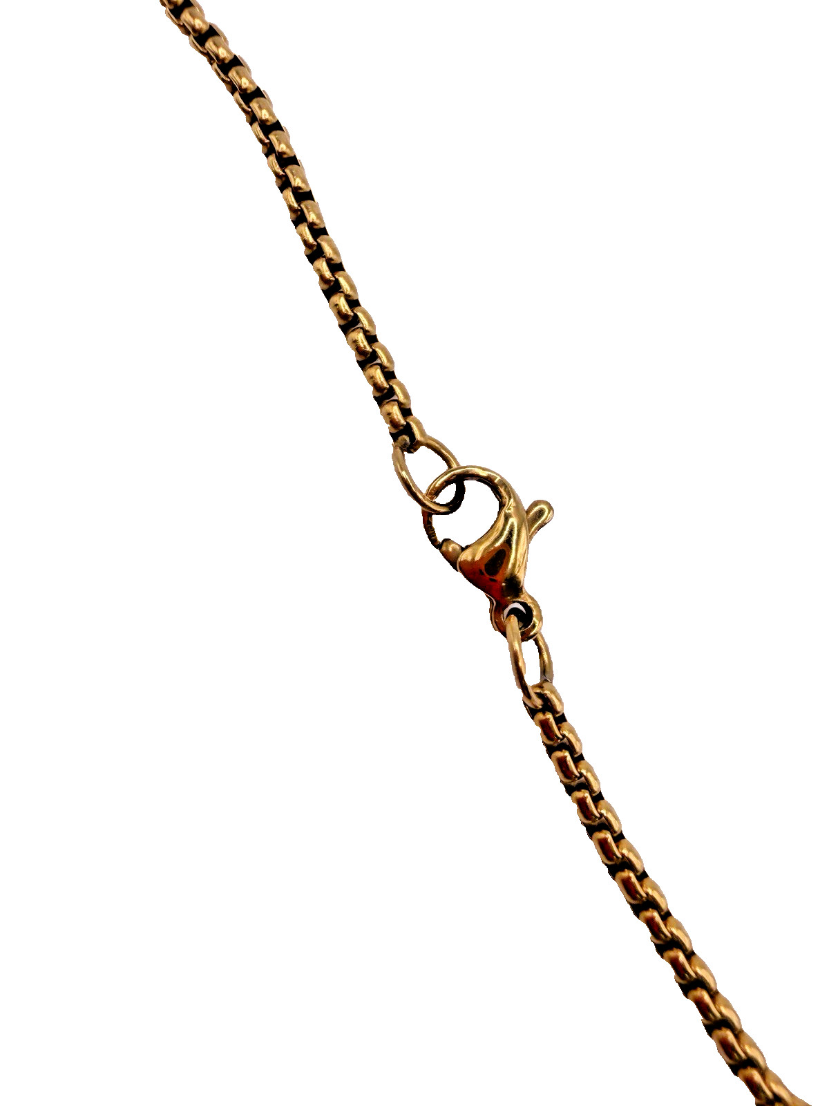 Vintage Jade Happiness Circle Fu Necklace 23″ 18kGP Gold Plate