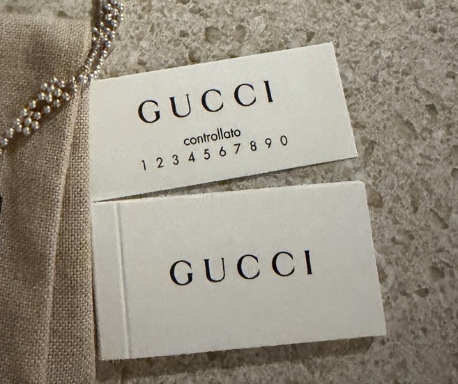 Gucci Necklace Sterling Silver Interlocking G Cluster Chain