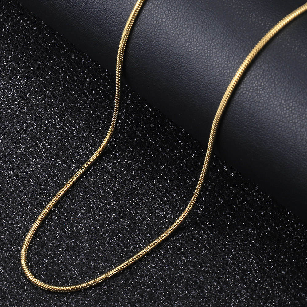0.9mm-2.0mm Silver/Gold Plated Stainless Steel Herringbone Snake Chain Necklace