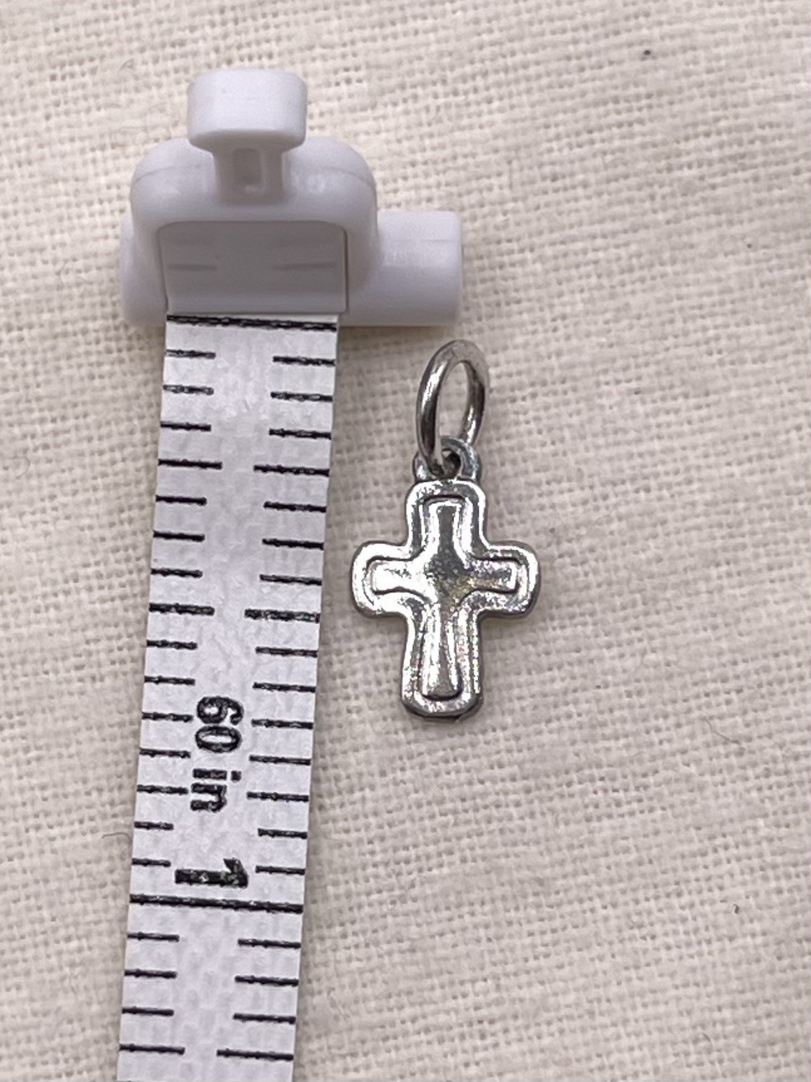 Retired James Avery Small Cross Charm Uncut Loop Sterling Silver