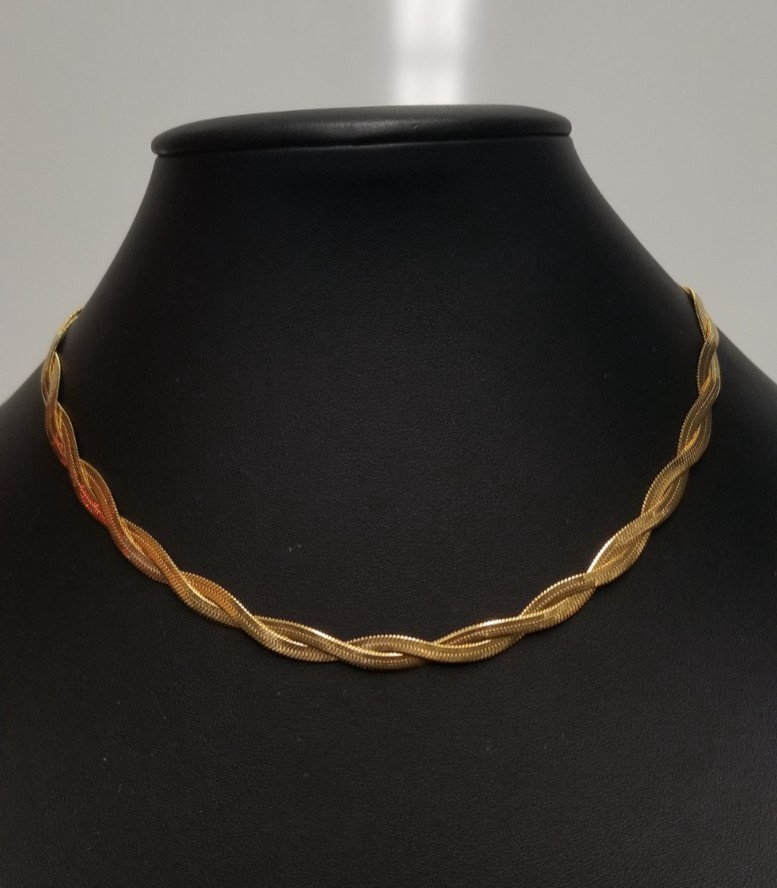 Animira Jewels Twisted Herringbone Chain 16″+2″