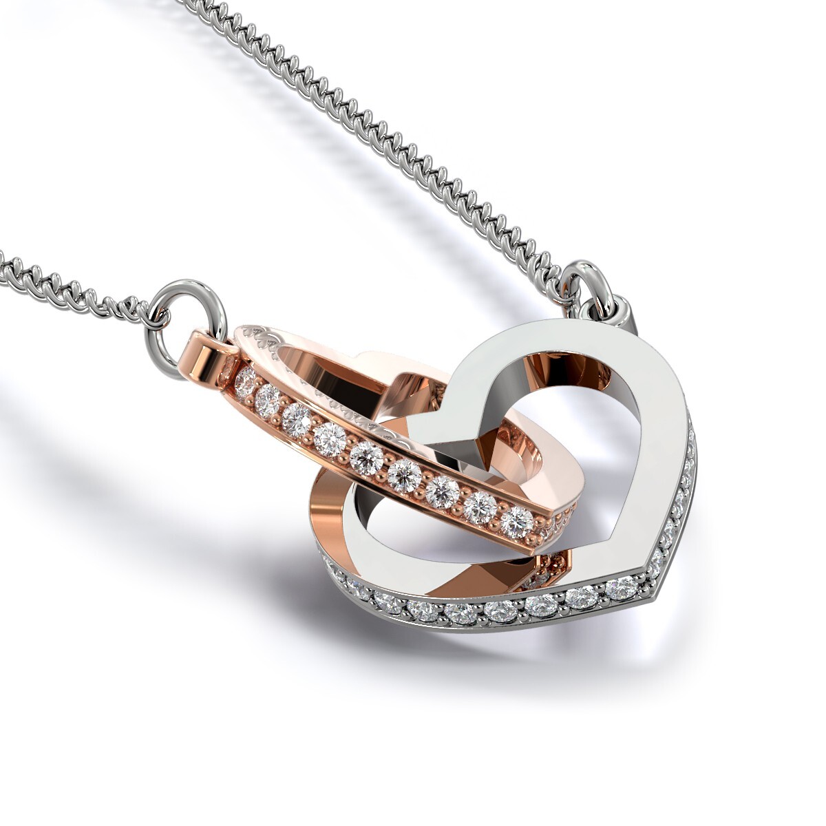To My Bonus Mom linked hearts Necklace Meaningful Gift For birthday Mother’s Day