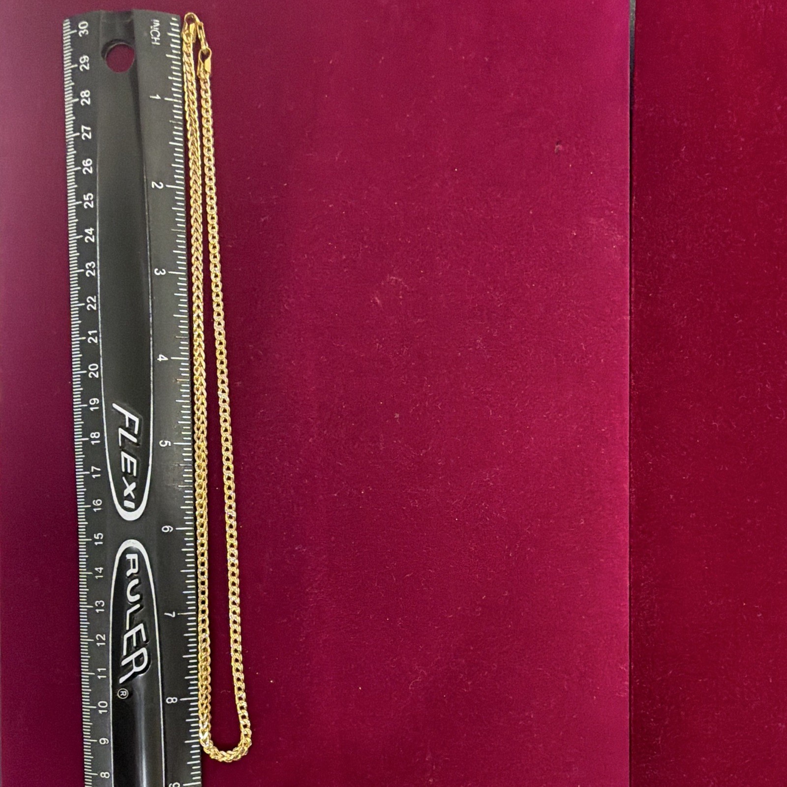10K Two Tone Gold Franco Chain, Lobster Clasp, 17 in, 2.81 mm, 7.8 grams