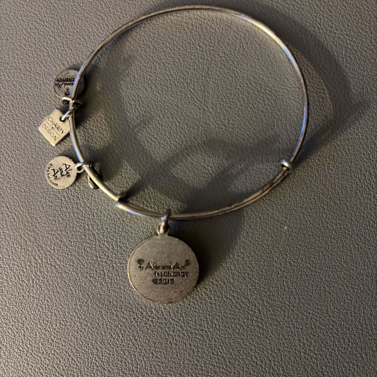 ALEX & ANI Silver “YOUNG & STRONG” Metal Crystal Silver Charm Wrap Bracelet ✨️