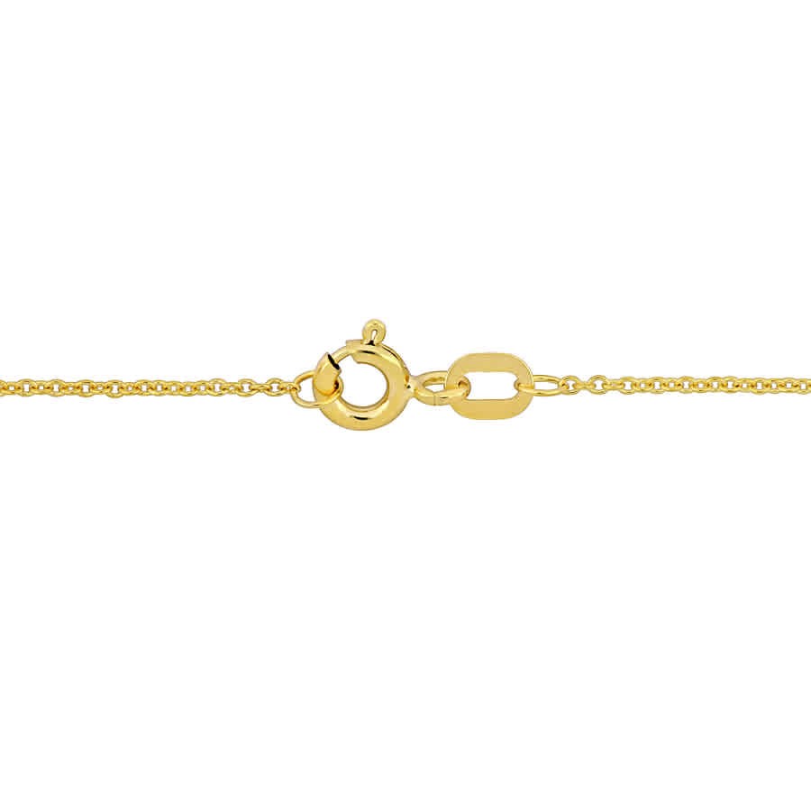 AMOUR 1 mm Round Cable Chain Necklace In 14K Yellow Gold – 18 In