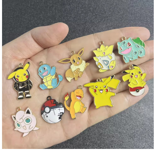 lot 100Pcs cartoon Anime mix Charm earring necklace Pendant DIY Jewelry Making