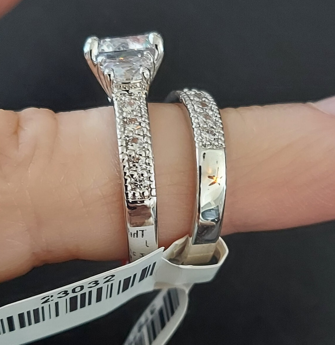 RS Covenant’s Fashion Ladies Ring-615 2Pc Wedding Set Cubic Zirconia-Choose Size