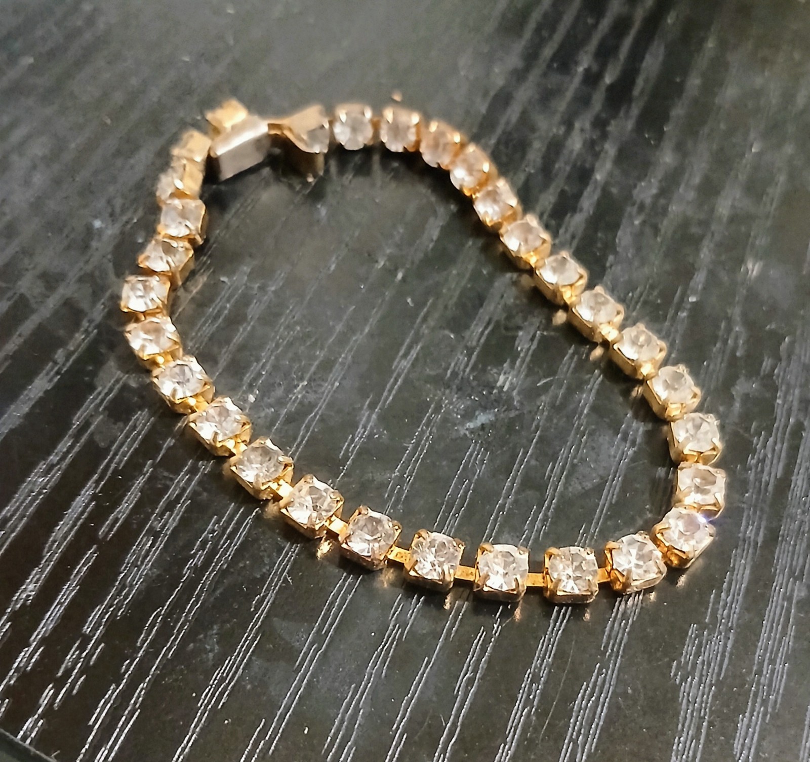 7′ Inch Long Tennis Bracelet Solid 14K Yellow Gold 6 CT Round Cut VVS1