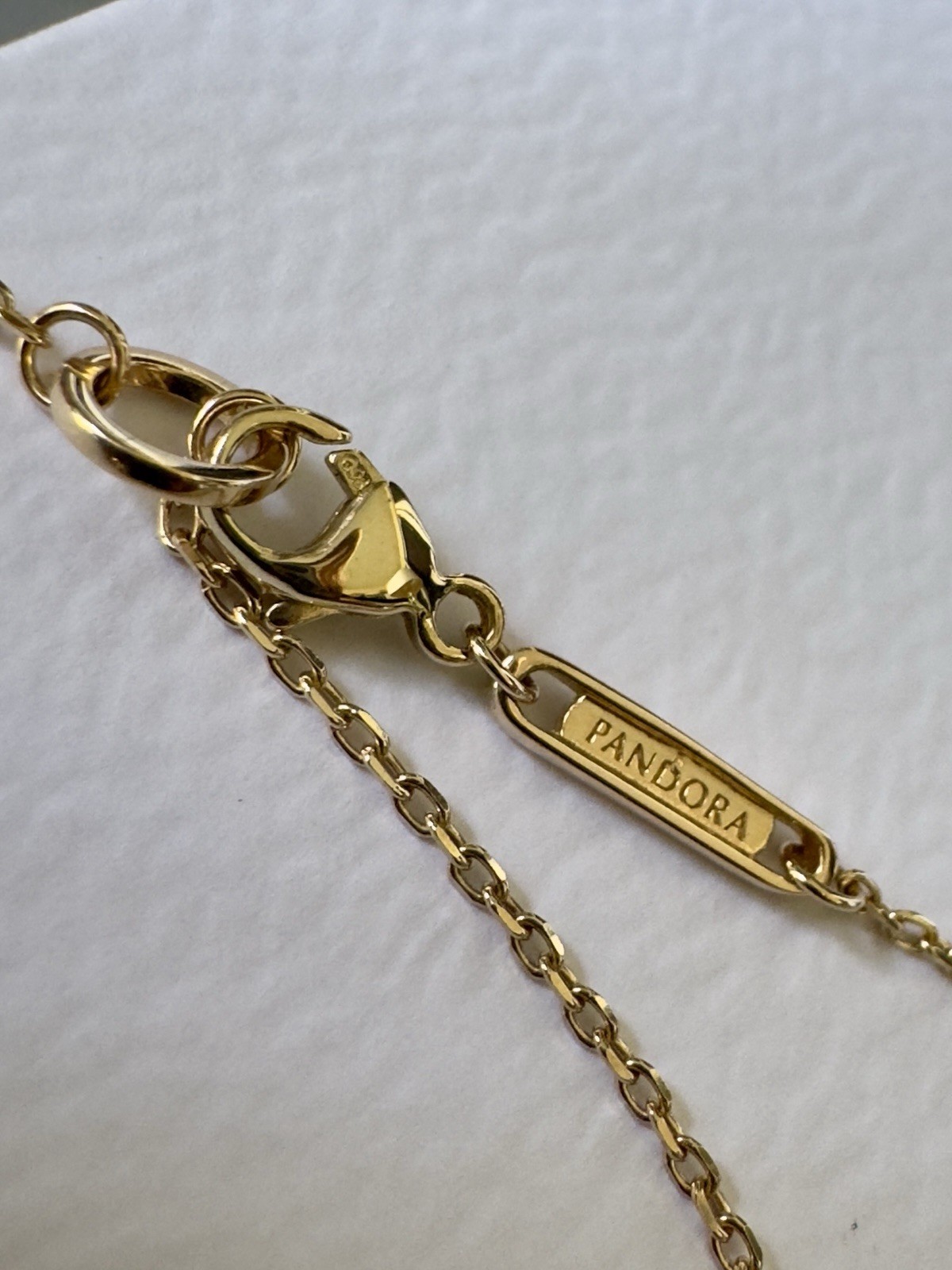 Pandora Era Bezel 14k Gold Lab-grown Diamond Pendant Necklace 0.15ct TW