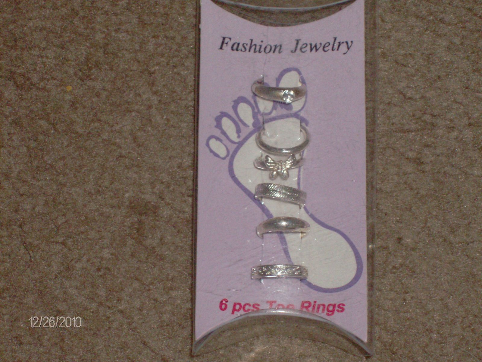 Toe Rings! 2 BRAND NEW sets of 6 Toe Rings! Butterfly +++++ 12 NEW Toe Rings!!!