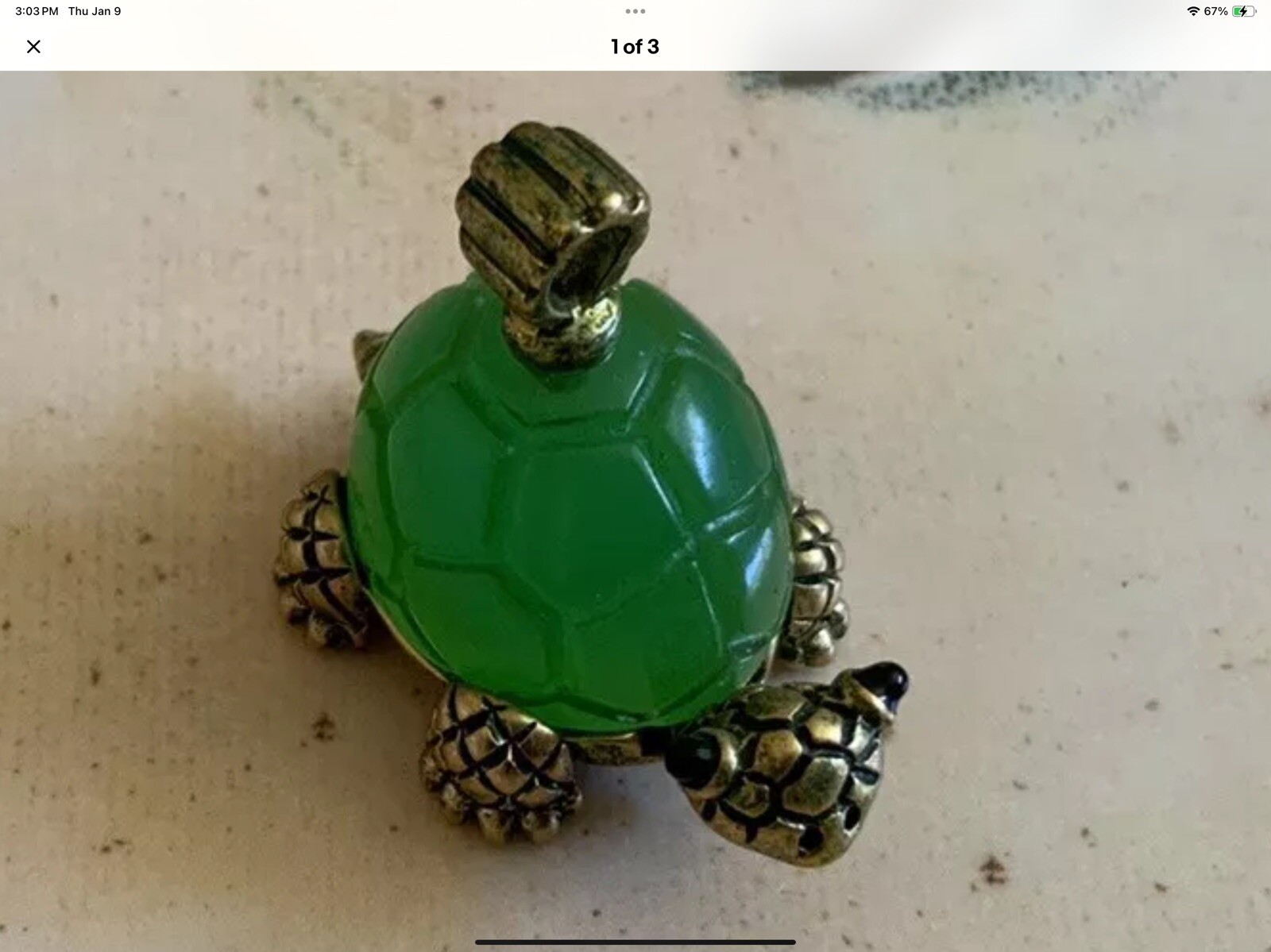 Joan Rivers Faberge Inspired Turtle Pendant Antique Finish