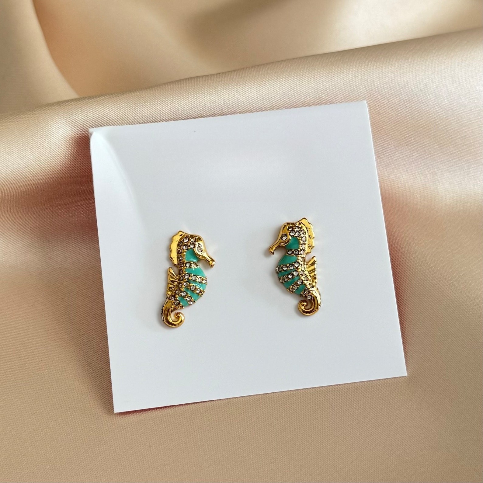 Kate sea horse stud earrings Gift for her