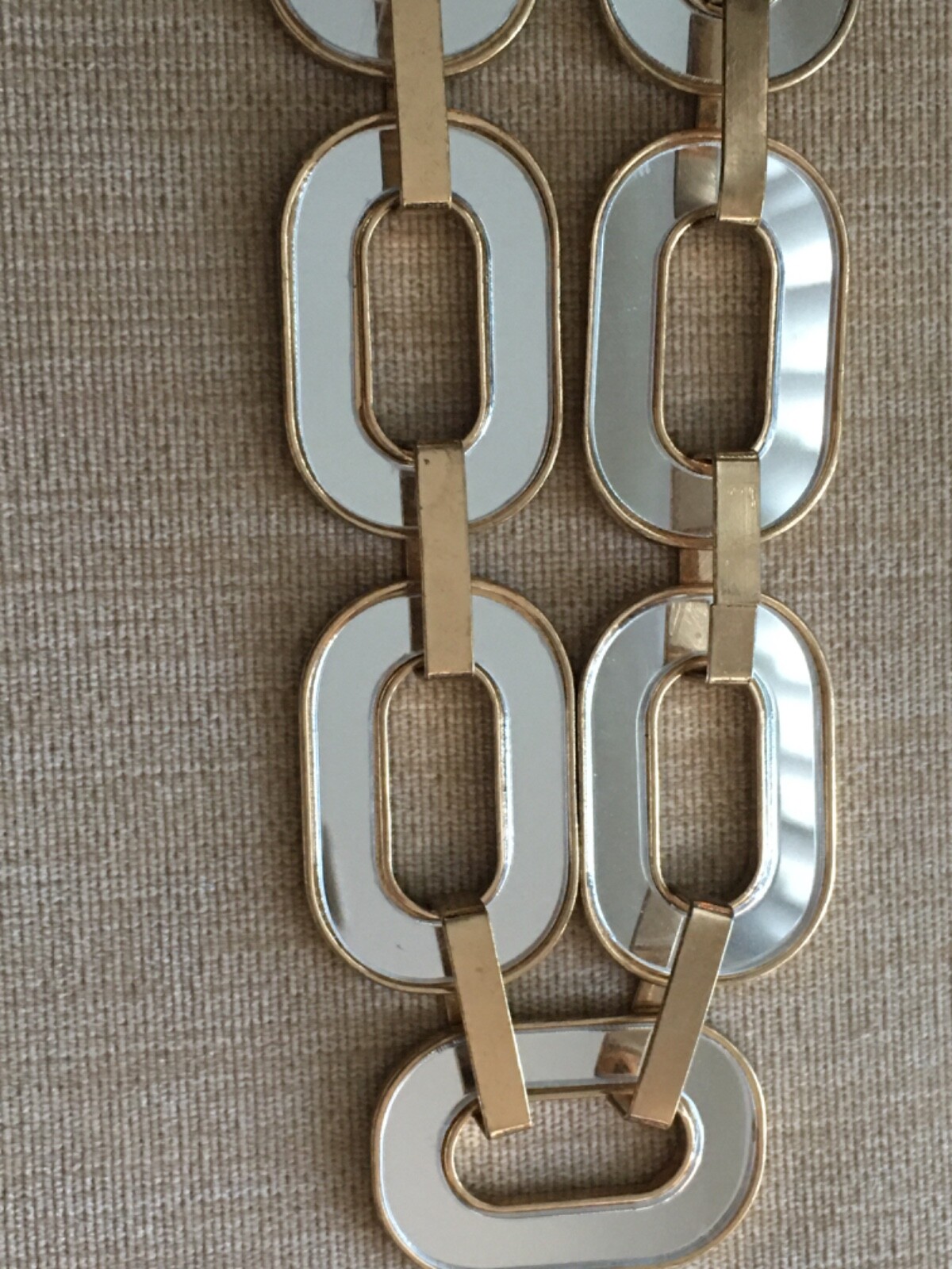 Reflective Statement Necklace 34″ Adjustable