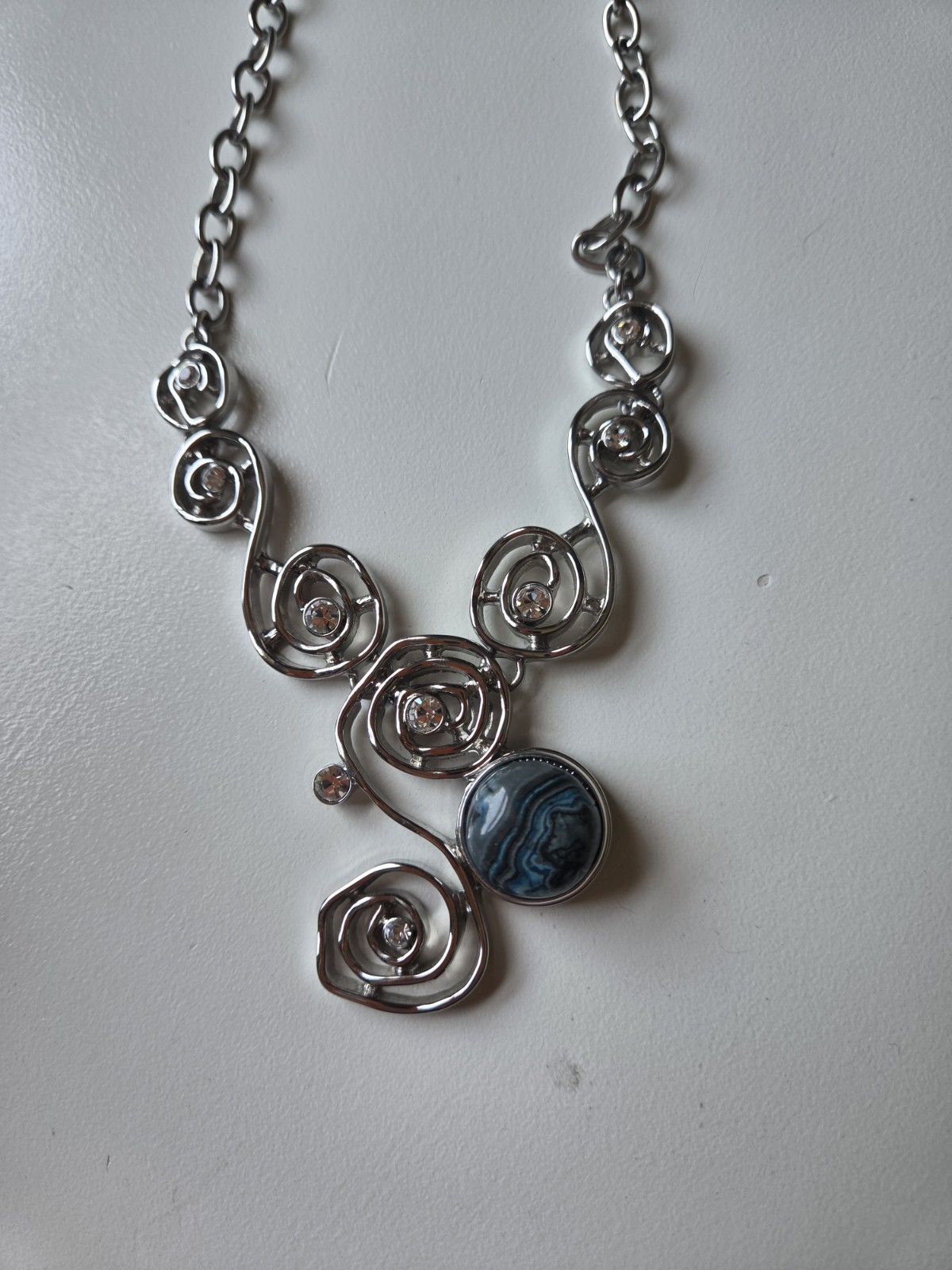 Snap On Gem “M” Necklace