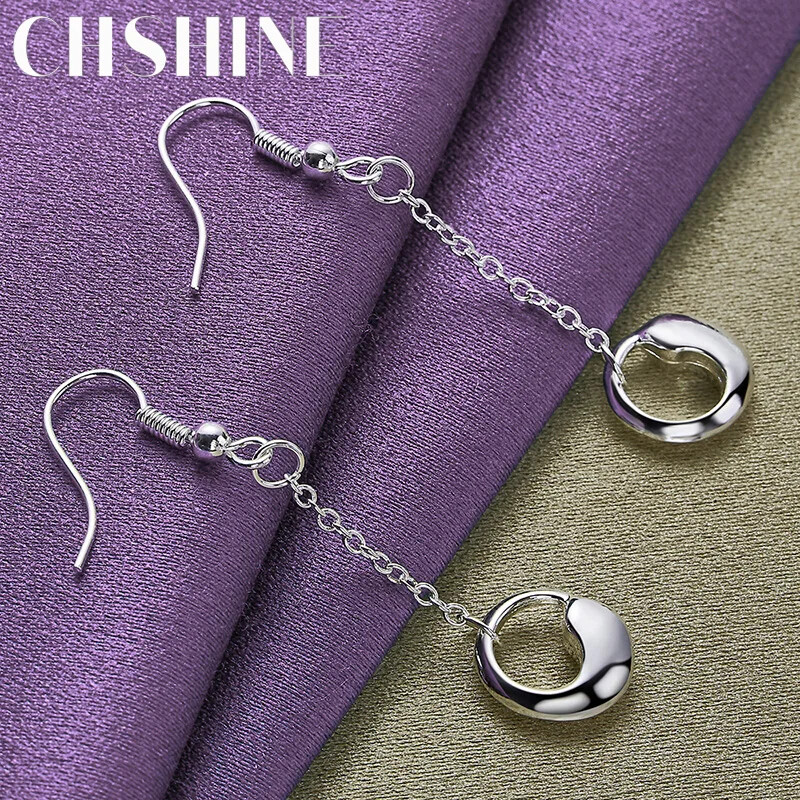 CHSHINE 925 Sterling Silver Water Drop Earrings Party Fashion Charm Jewelry
