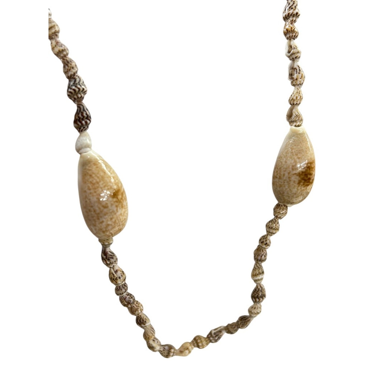 Shell Necklace Beach Overhead Seashells Strand String 34 Inch