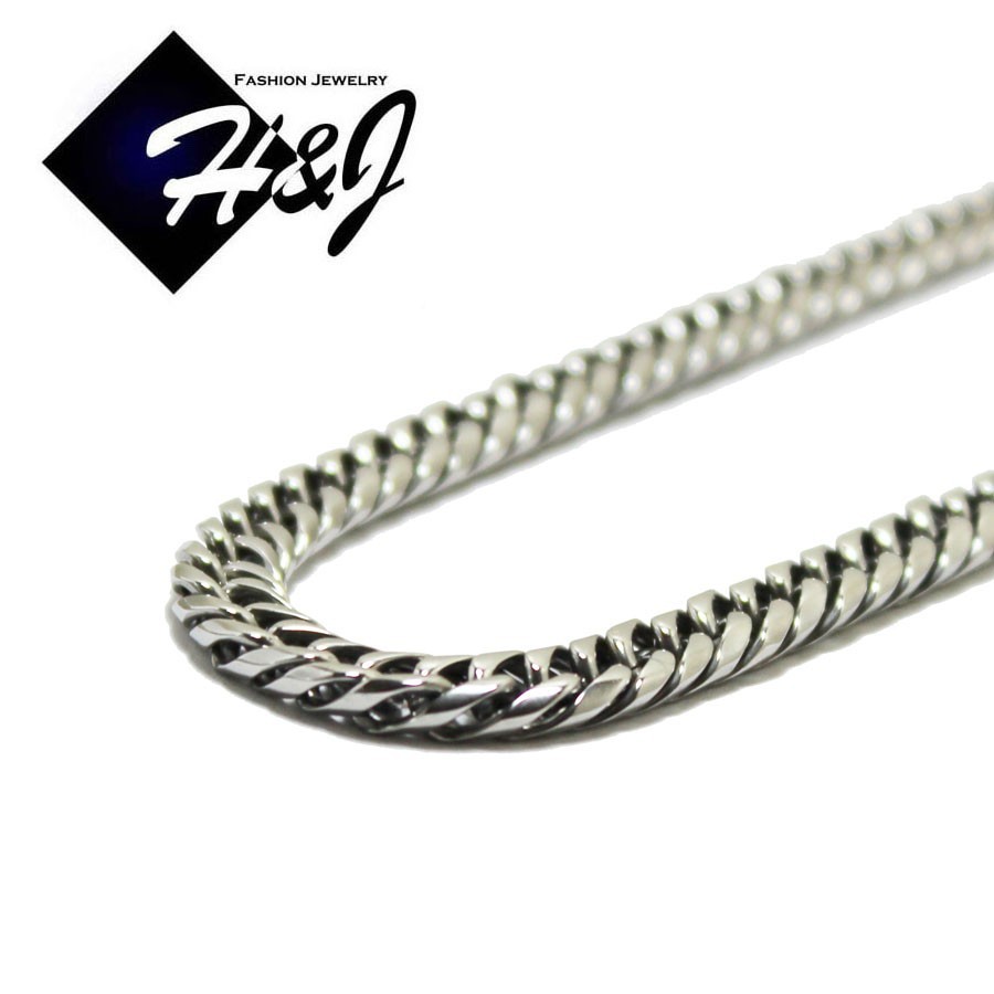 24″MEN Stainless Steel 6mm Silver Miami Cuban Curb Chain Icy CZ Cross Pendant*SN