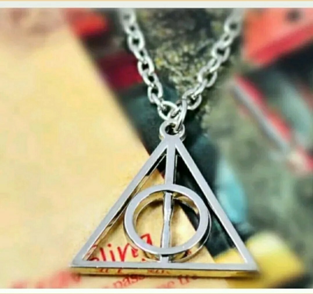 Harry Potter Movie Necklace Deathly Hallows Silver Gold Color Gift Pendant USA
