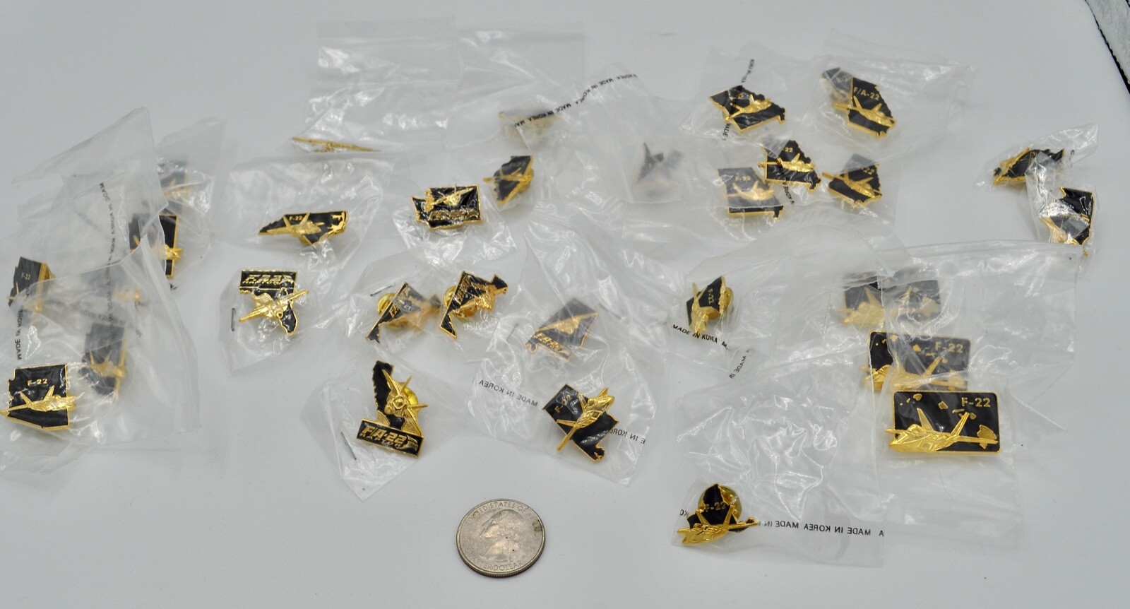 NEW Lockheed Martin F-22 Raptor US State Lapel Hat Pin