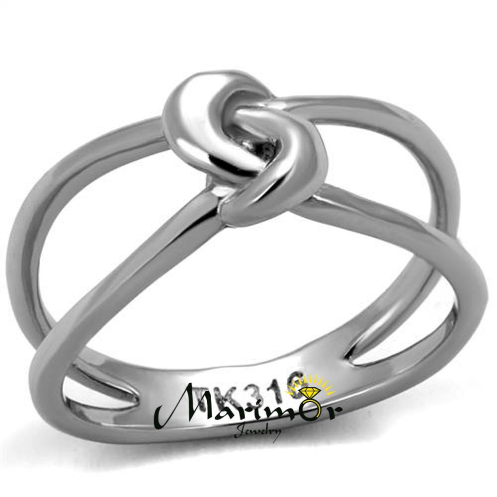High Polished Solid Stainless Steel 316 Fashion Knot Ring Women’s Size 5-10